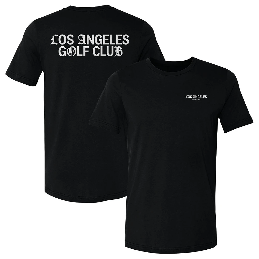 Men's 500 Level Black Los Angeles Golf Club TGL Primary Wordmark Team T-Shirt
