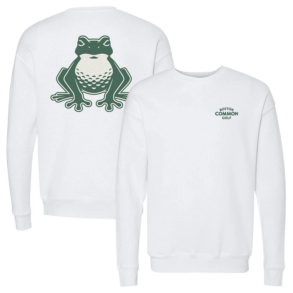 Men's 500 Level White Boston Common Golf TGL Team Primary Logo Pullover Sweatshirt