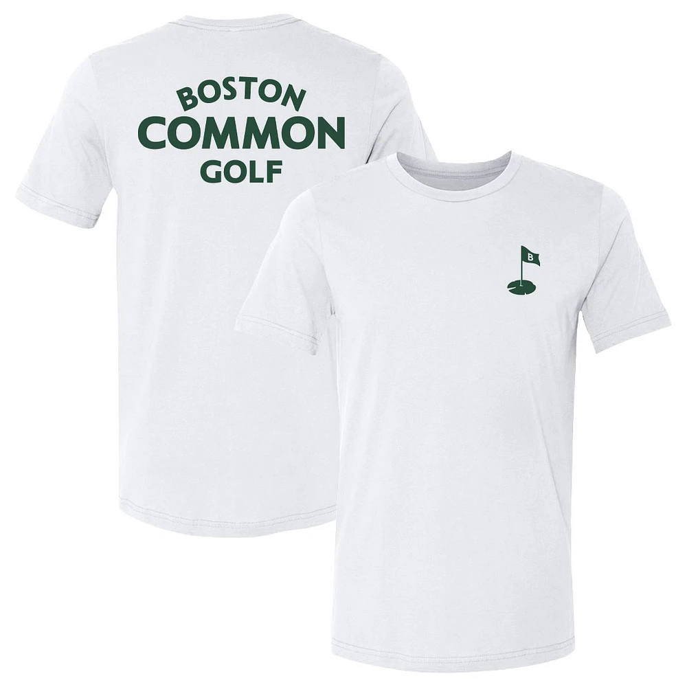 Men's 500 Level White Boston Common Golf TGL Primary Logo Lockup Team T-shirt