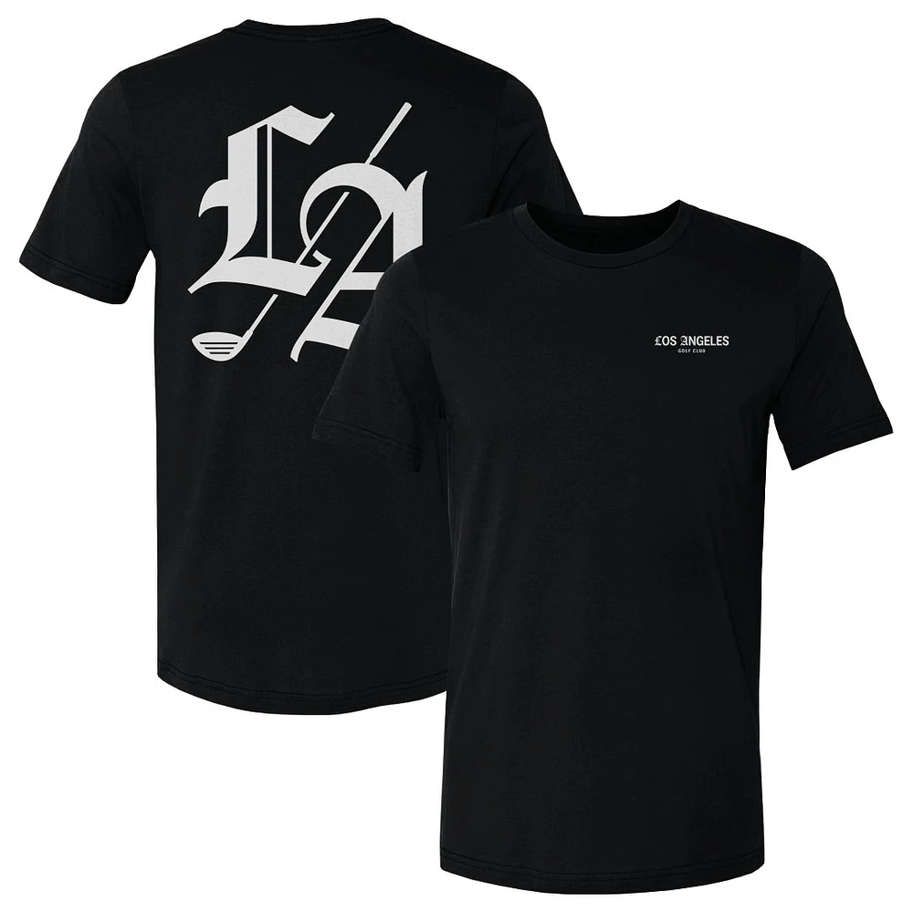 Men's 500 Level Black Los Angeles Golf Club TGL Primary Logo Lockup Team T-shirt