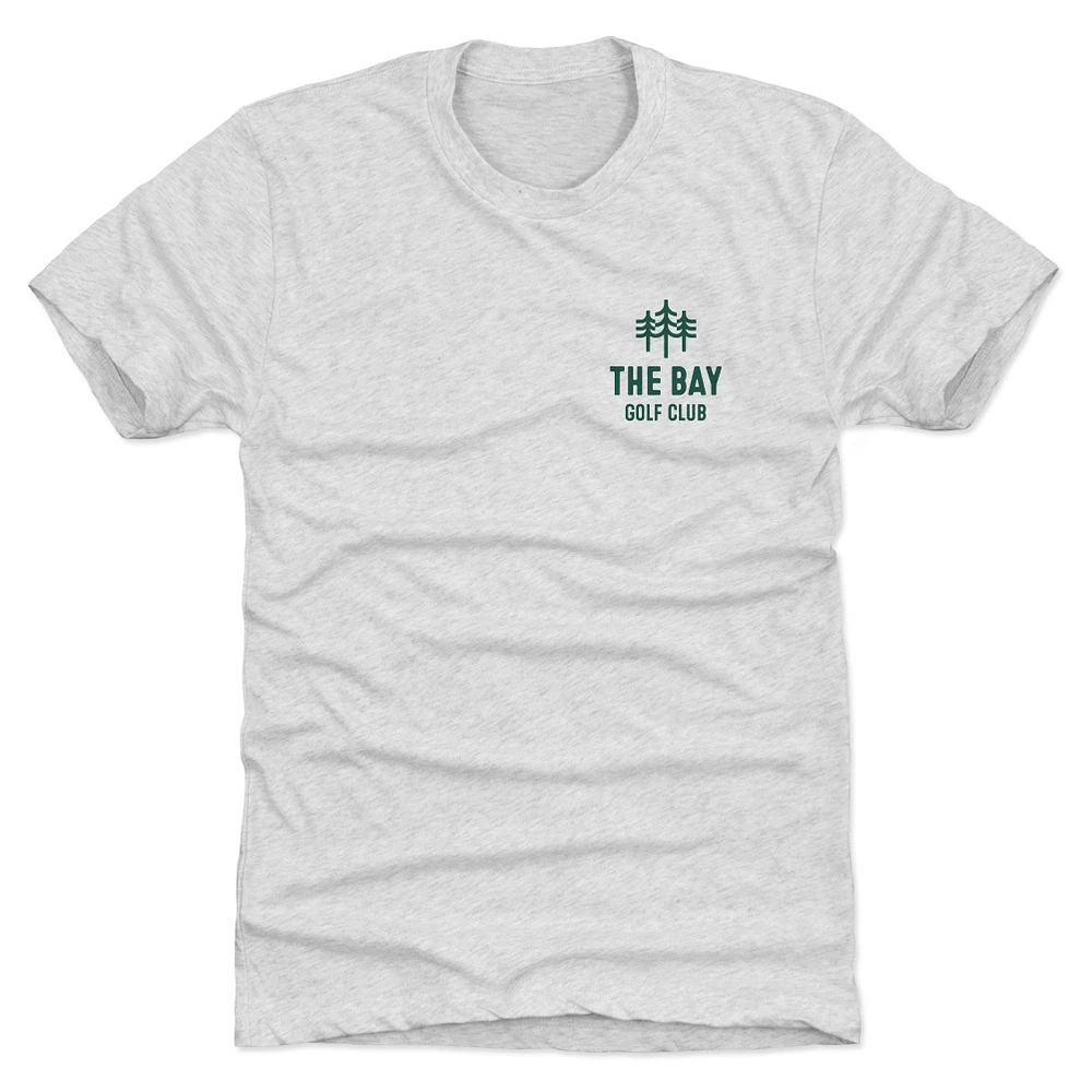 Men's 500 Level Heather Gray The Bay Golf Club TGL Team Wordmark Lockup Premium Tri-Blend T-Shirt