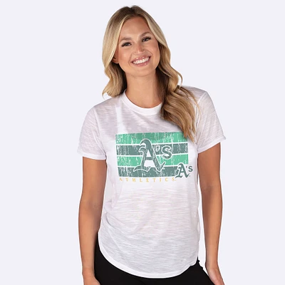Women's Concepts Sport White Oakland Athletics Infuse Knit Top