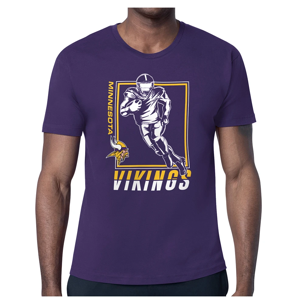 Men's Starter Purple Minnesota Vikings Player Grid T-Shirt
