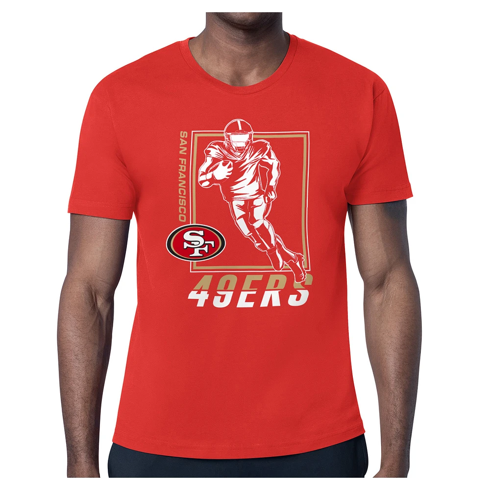 Men's Starter Scarlet San Francisco 49ers Player Grid T-Shirt