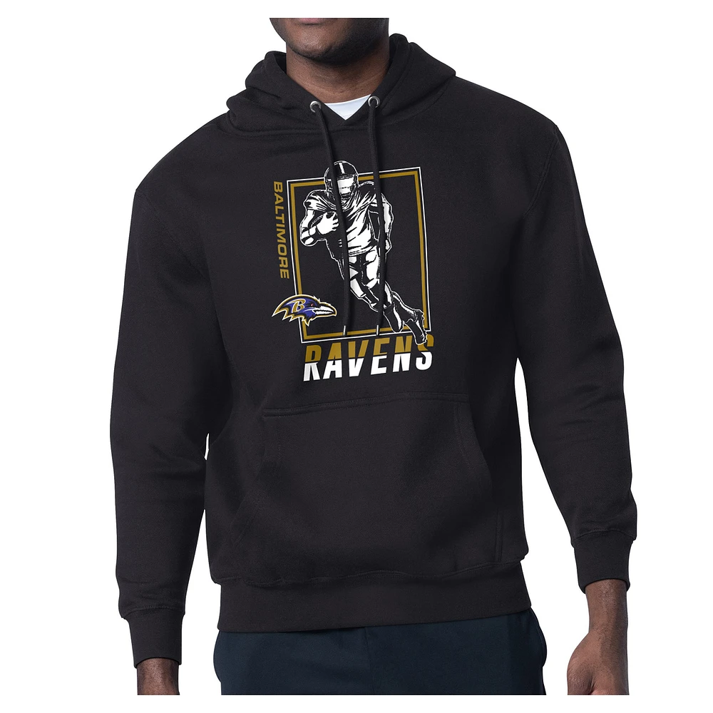 Men's Starter Baltimore Ravens Player Grid Pullover Hoodie