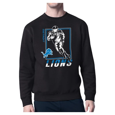 Men's Starter Detroit Lions Player Grid Pullover Sweatshirt
