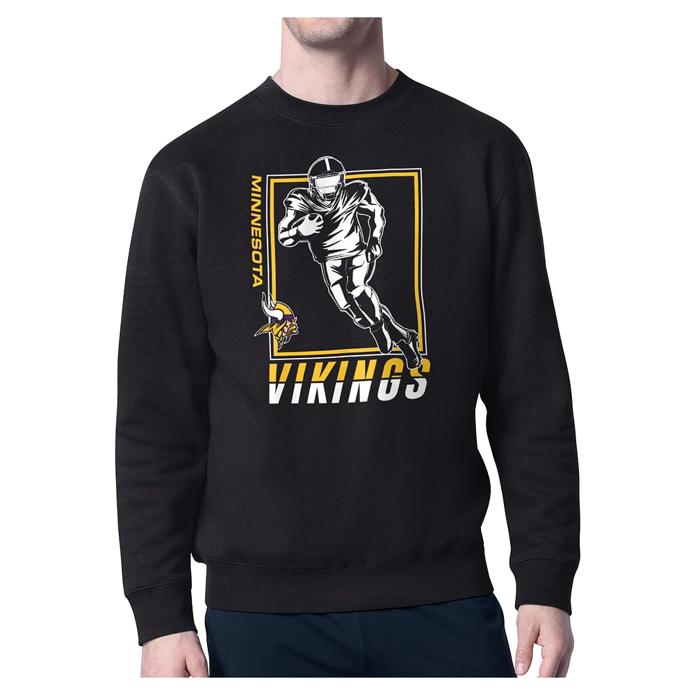 Men's Starter Minnesota Vikings Player Grid Pullover Sweatshirt