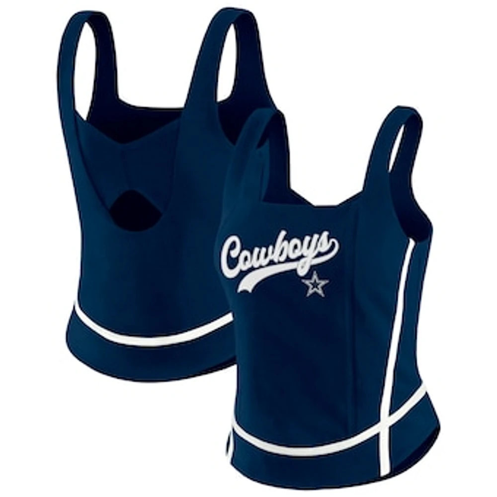Women's WEAR by Erin Andrews Navy Dallas Cowboys Square Neck Tank Top