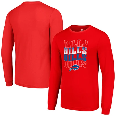 Men's Starter Buffalo Bills Team Name Graphic Long Sleeve T-Shirt