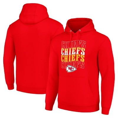 Men's Starter Kansas City Chiefs Four Team Name Logo Fleece Pullover Hoodie