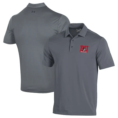 Men's Under Armour Gray Boston University Field Hockey T2 Embroidered Polo