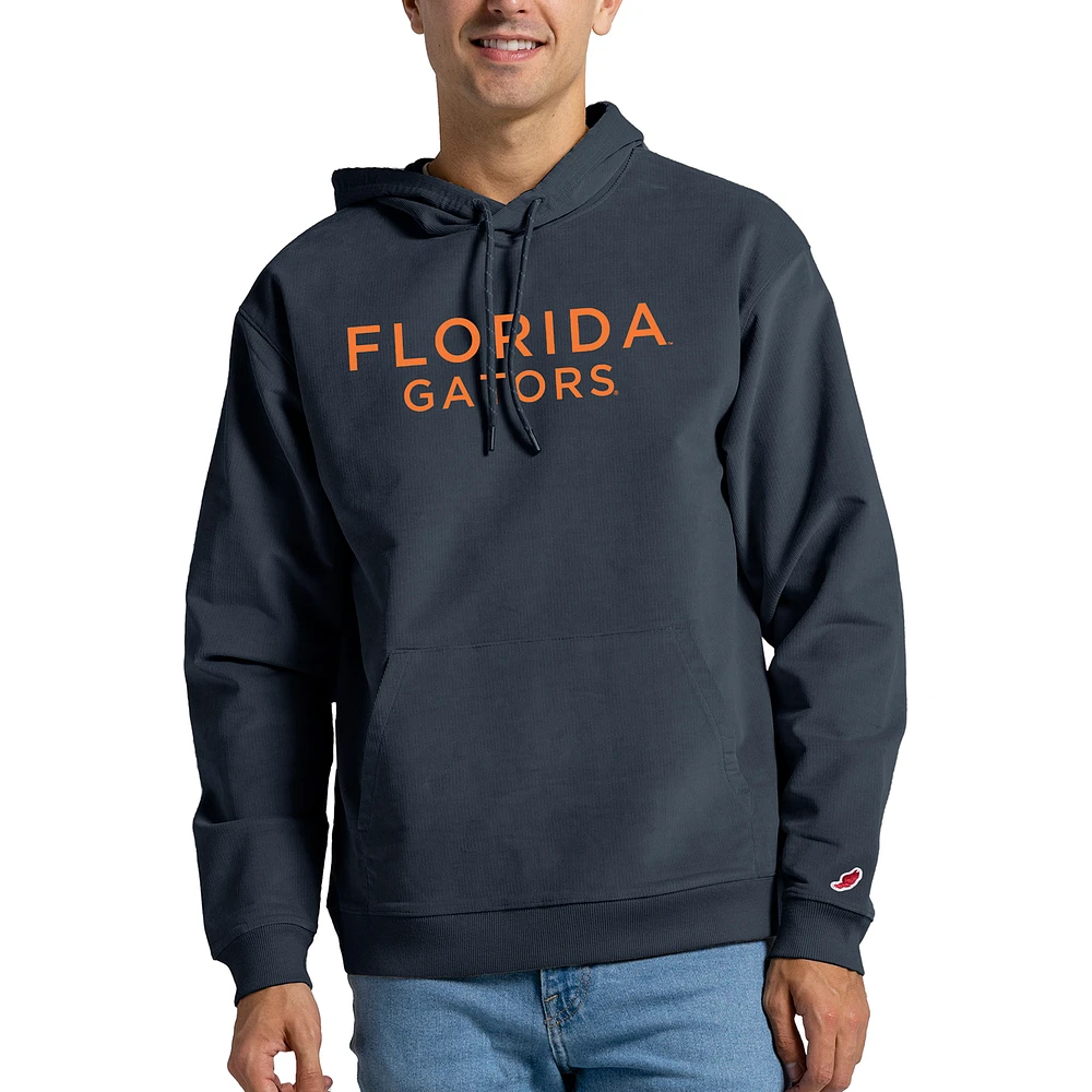 Men's League Collegiate Wear Navy Florida Gators Stretch Corduroy Pullover Hoodie