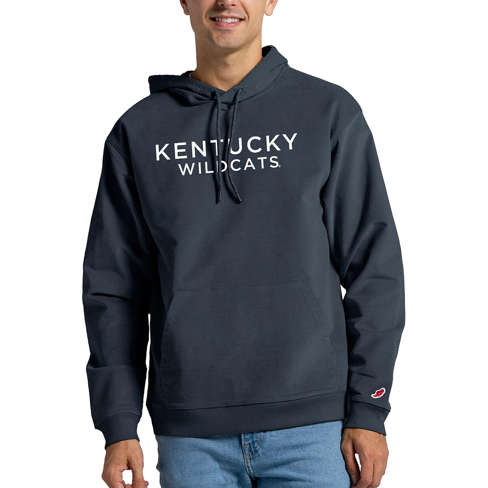 Men's League Collegiate Wear Navy Kentucky Wildcats Stretch Corduroy Pullover Hoodie