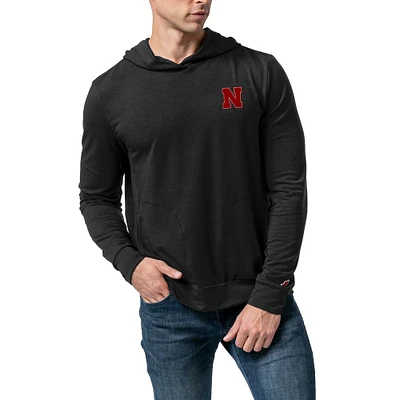 Men's League Collegiate Wear Black Nebraska Huskers All-Day Pullover Hoodie