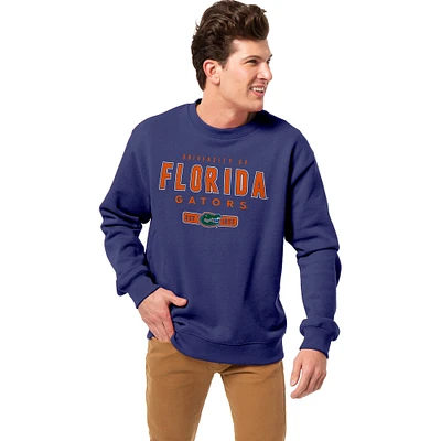 Men's League Collegiate Wear Royal Florida Gators Essentials 2.0 Fleece Pullover Sweatshirt