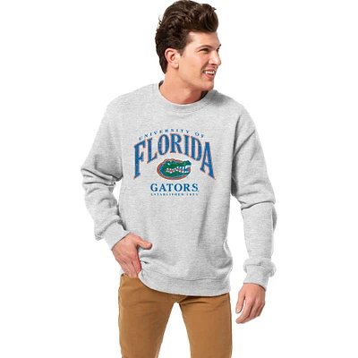Men's League Collegiate Wear Heather Gray Florida Gators Essentials 2.0 Fleece Pullover Sweatshirt