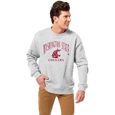 Men's League Collegiate Wear Heather Gray Washington State Cougars Essentials 2.0 Fleece Pullover Sweatshirt