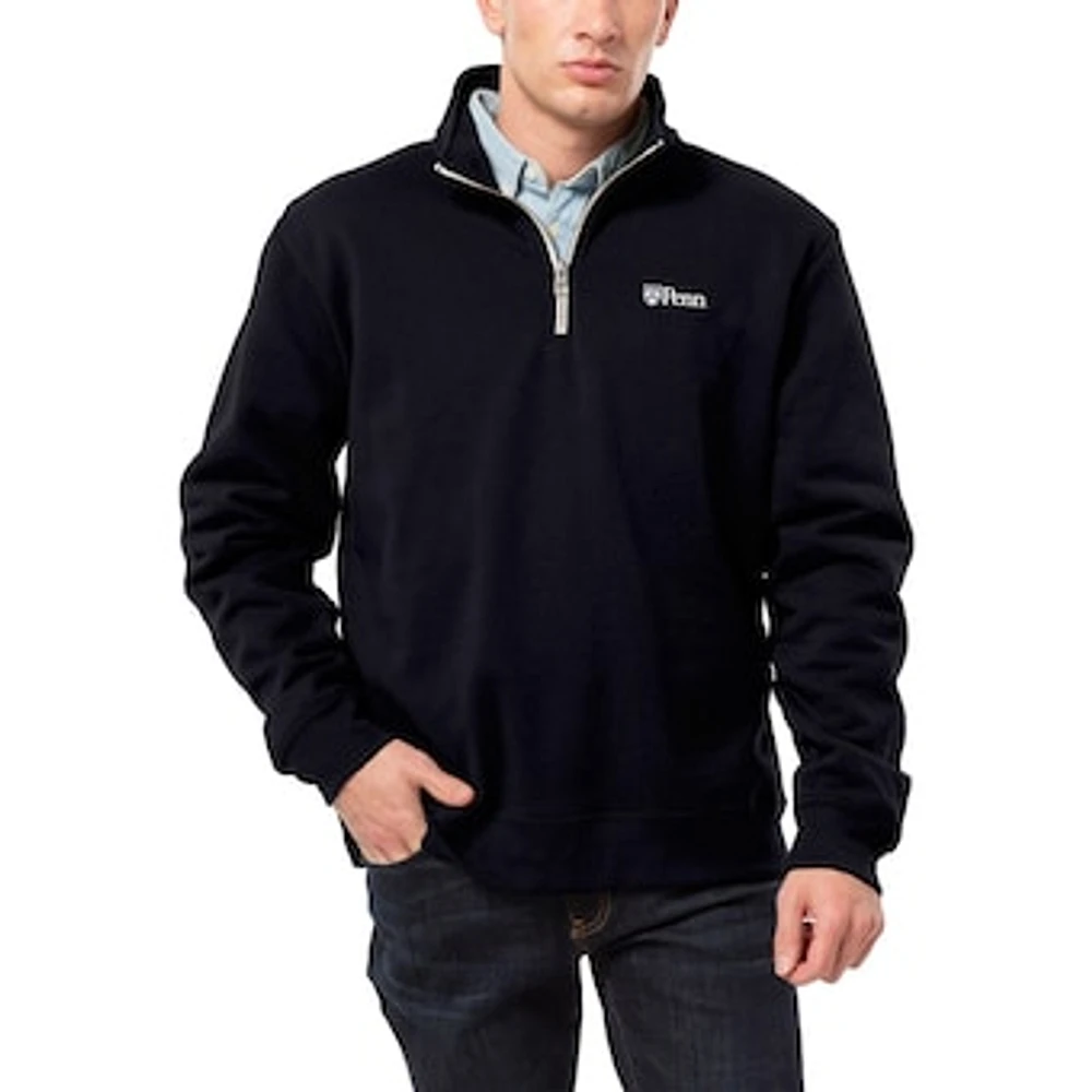 Men's League Collegiate Wear Navy Pennsylvania Quakers Essentials 2.0 Fleece Quarter-Zip Jacket
