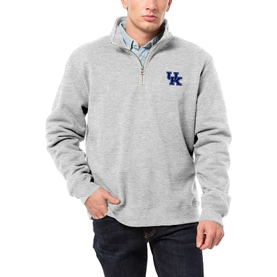 Men's League Collegiate Wear Heather Gray Kentucky Wildcats Essentials 2.0 Fleece Quarter-Zip Jacket