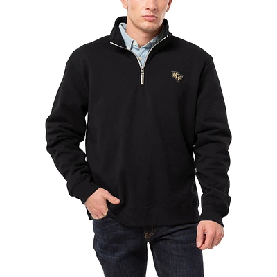 Men's League Collegiate Wear Black UCF Knights Essentials 2.0 Fleece Quarter-Zip Jacket