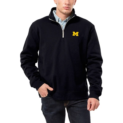 Men's League Collegiate Wear Navy Michigan Wolverines Essentials 2.0 Fleece Quarter-Zip Jacket