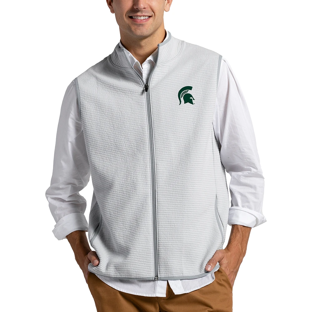 Men's League Collegiate Wear Gray Michigan State Spartans Summit Full-Zip Vest
