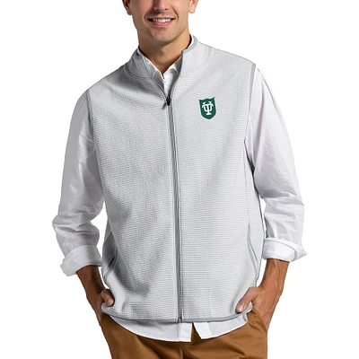 Men's League Collegiate Wear Gray Tulane Green Wave Summit Full-Zip Vest