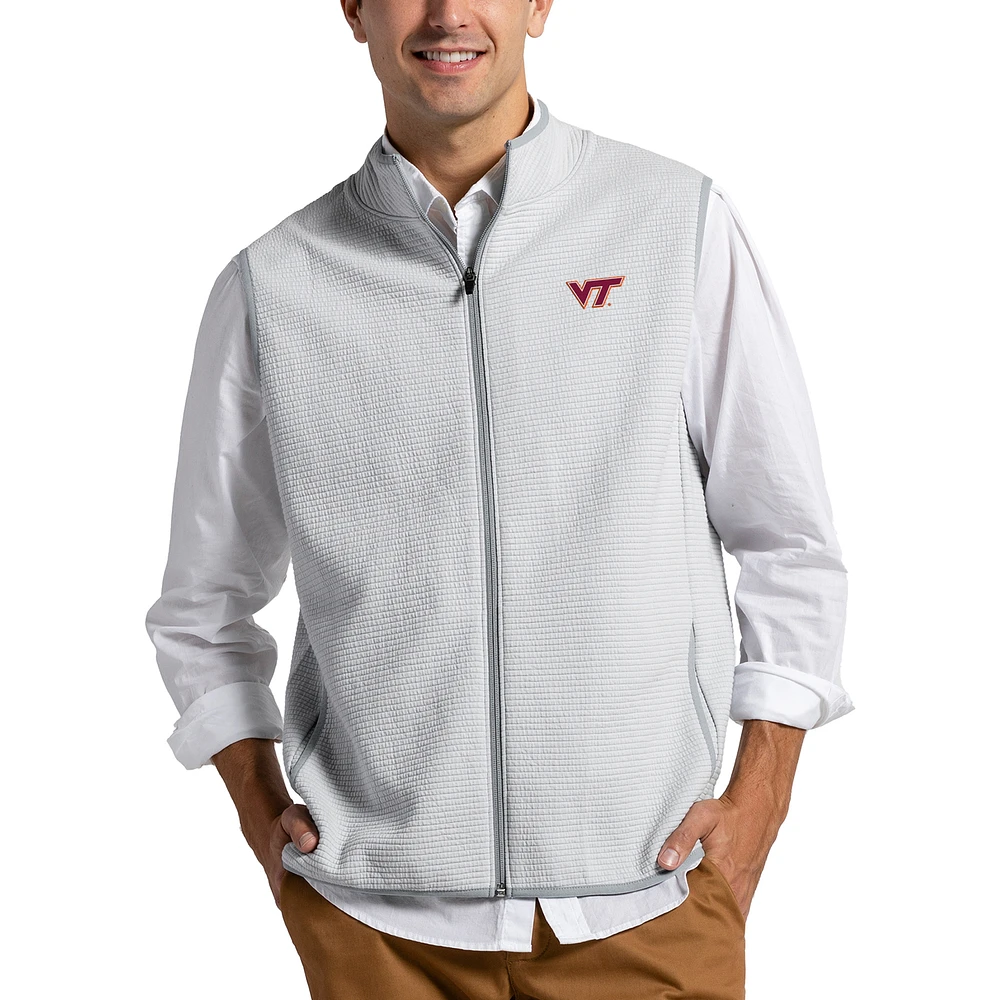 Men's League Collegiate Wear Gray Virginia Tech Hokies Summit Full-Zip Vest