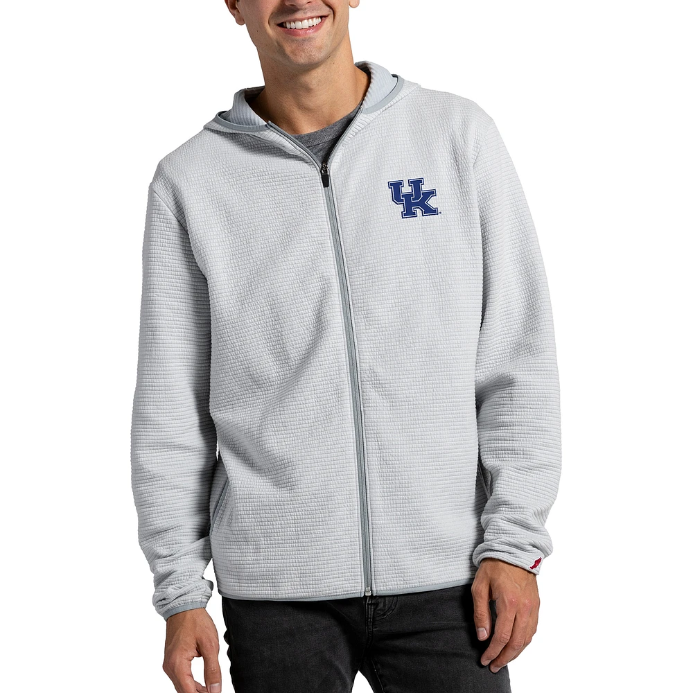 Men's League Collegiate Wear Gray Kentucky Wildcats Summit Full-Zip Hoodie