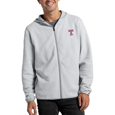 Men's League Collegiate Wear Gray Temple Owls Summit Full-Zip Hoodie