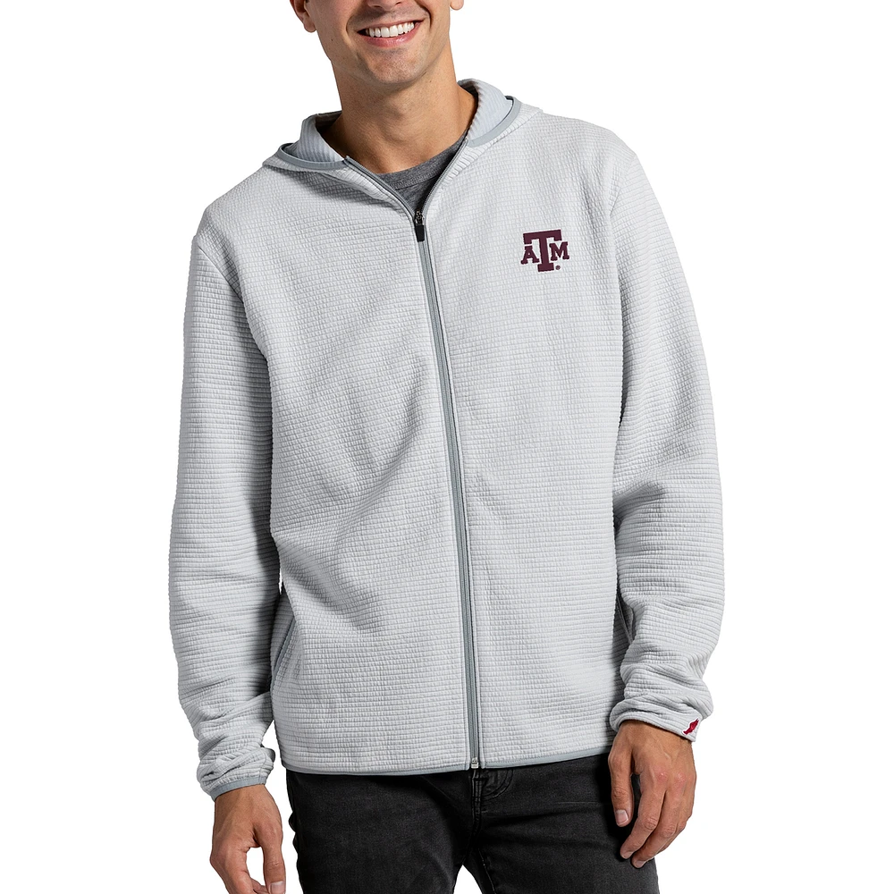 Men's League Collegiate Wear Gray Texas A&M Aggies Summit Full-Zip Hoodie