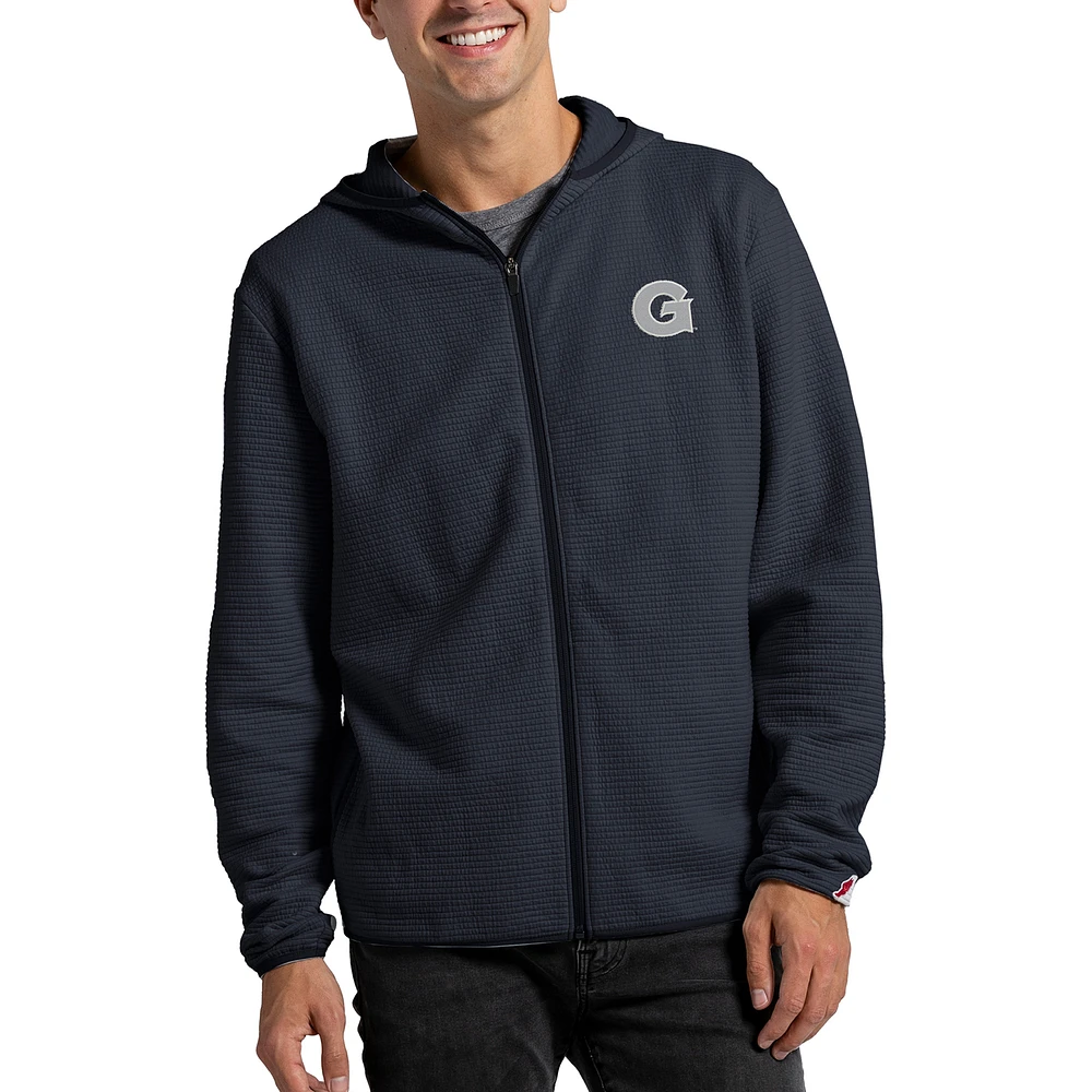 Men's League Collegiate Wear Navy Georgetown Hoyas Summit Full-Zip Hoodie