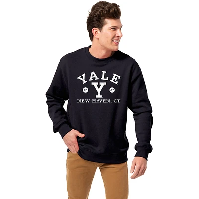Men's League Collegiate Wear Navy Yale Bulldogs Essentials 2.0 Fleece Pullover Sweatshirt