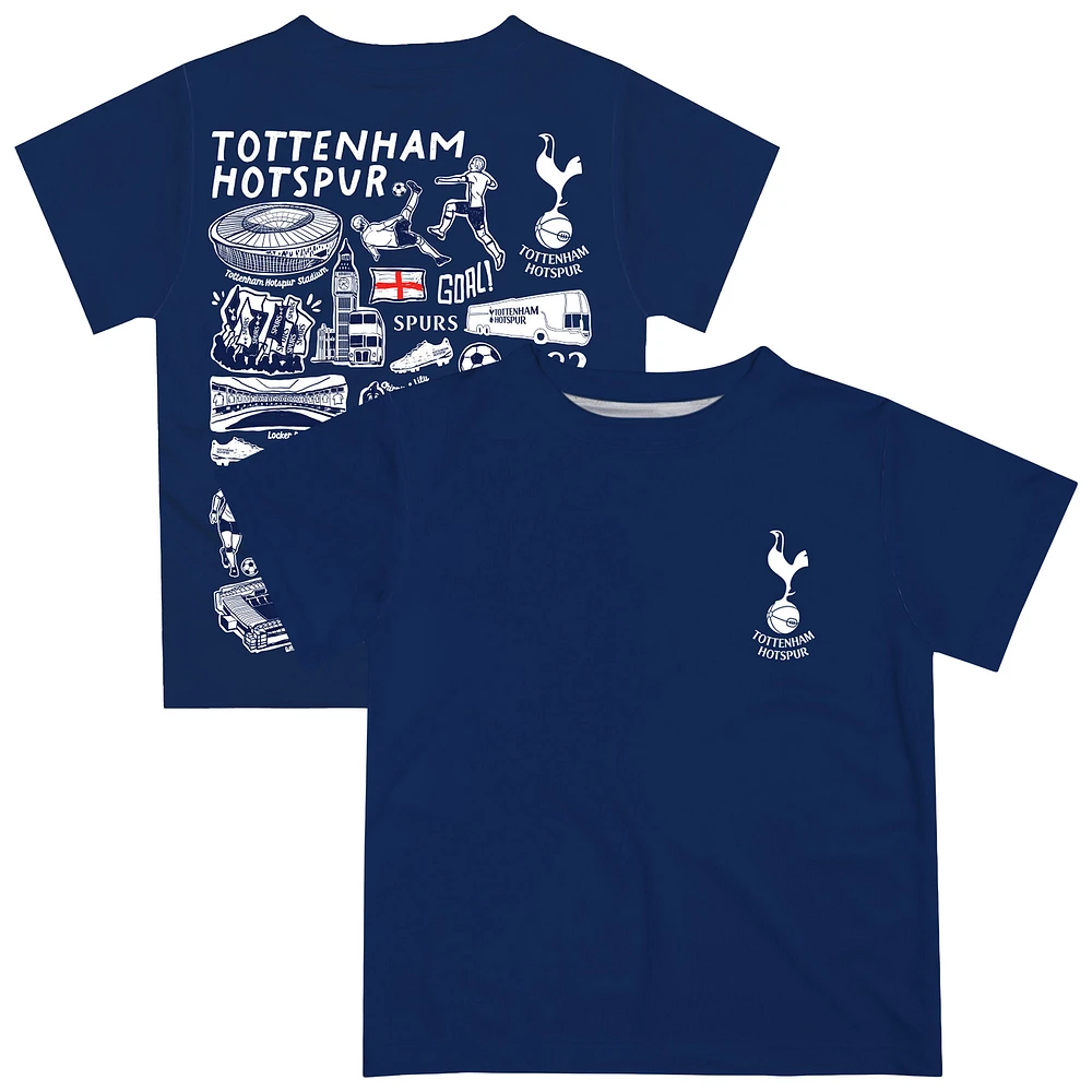 Toddler Vive La Fete Navy Tottenham Hotspur Impressions Artwork T-Shirt