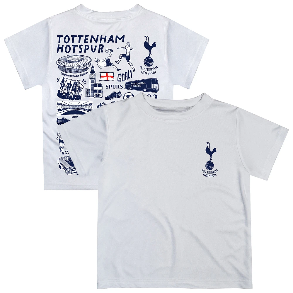 Toddler Vive La Fete White Tottenham Hotspur Impressions Artwork T-Shirt