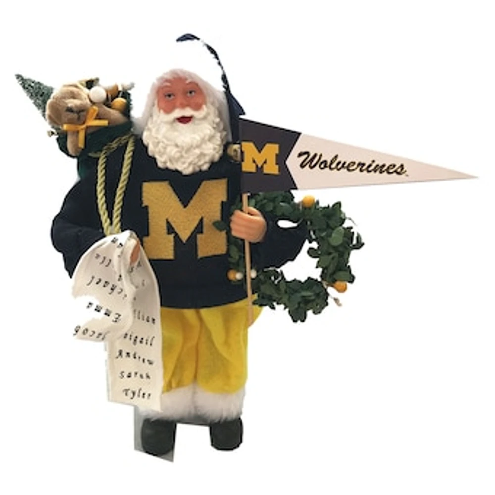 Michigan Wolverines 12" Proud Santa