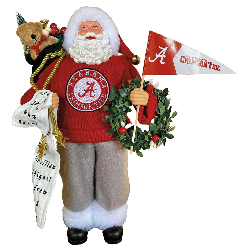 Alabama Crimson Tide 12" Proud Santa