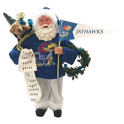 Kansas Jayhawks 12" Proud Santa