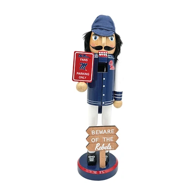 Ole Miss Rebels 12" Beware Nutcracker
