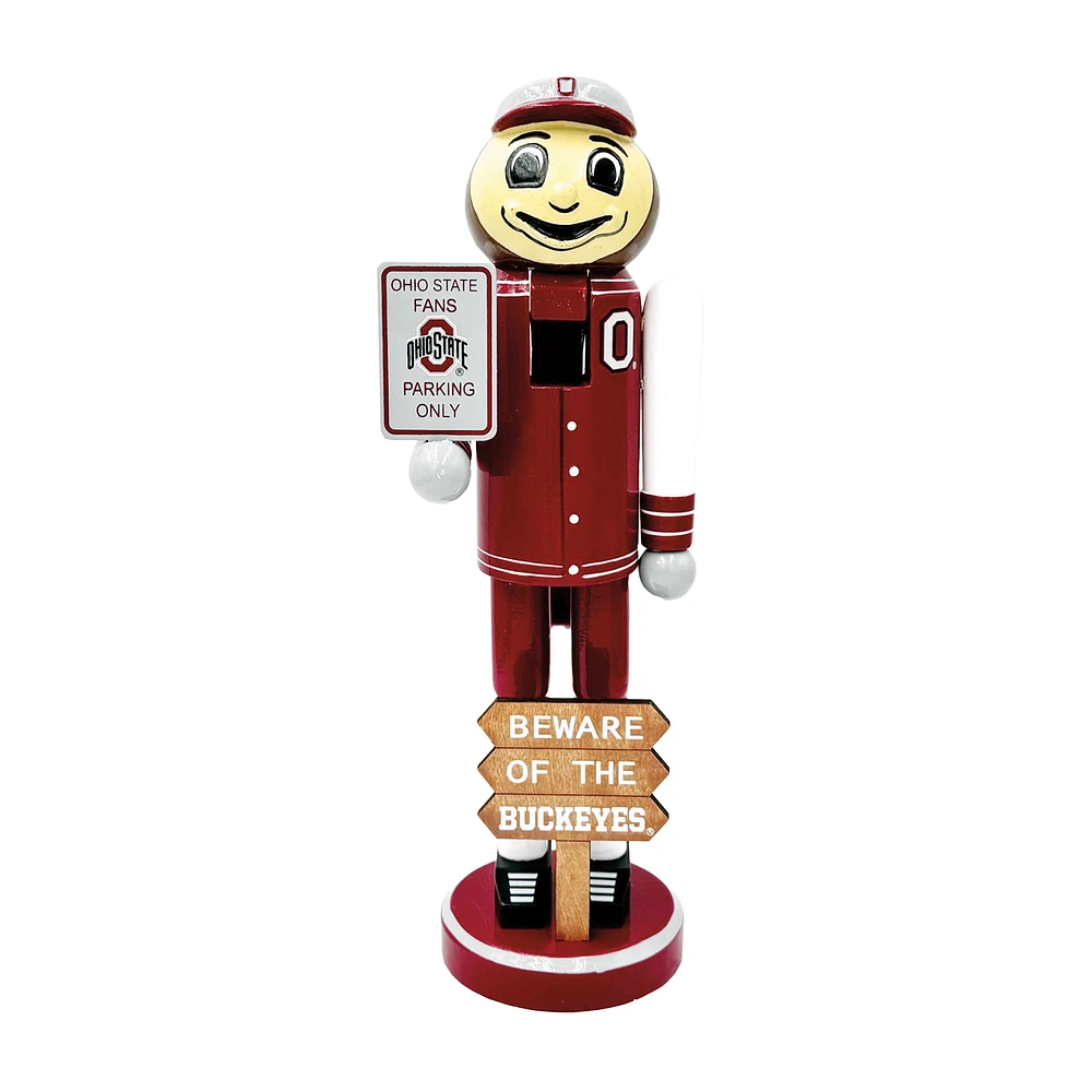 Ohio State Buckeyes 12" Beware Nutcracker