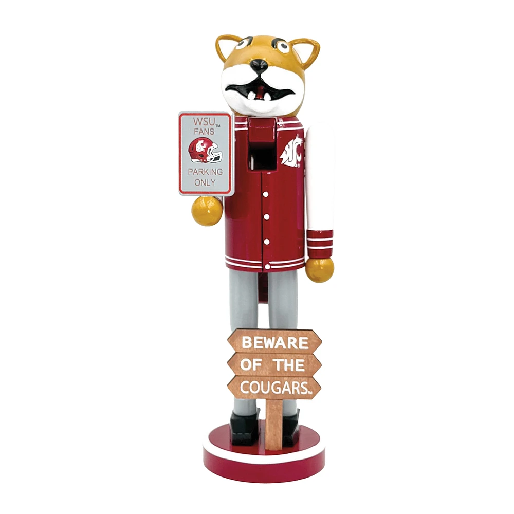 Washington State Cougars 12" Beware Nutcracker