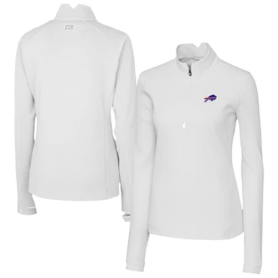 Women's Cutter & Buck Buffalo Bills Traverse Stretch Quarter-Zip Pullover Top