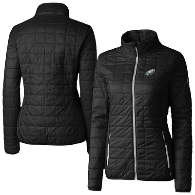 Women's Cutter & Buck Philadelphia Eagles Rainier PrimaLoft Eco Insulated Full-Zip Puffer Jacket