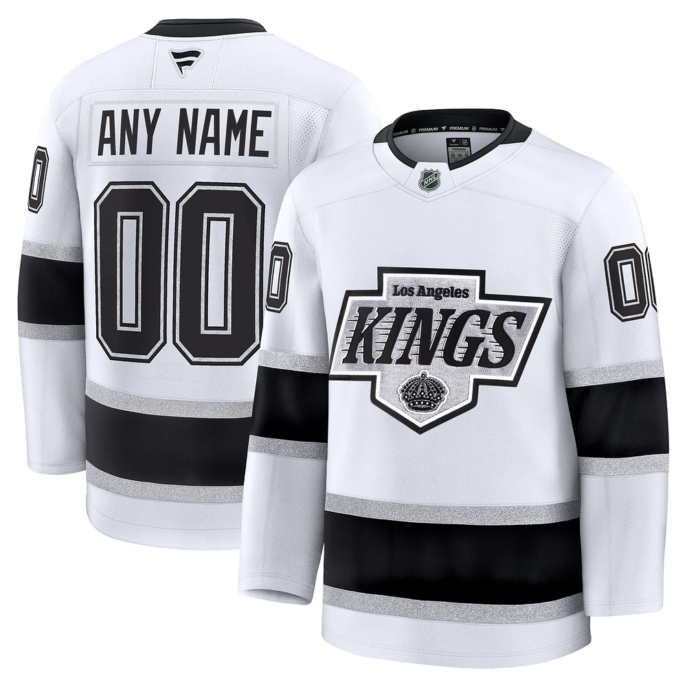 Men's Fanatics White Los Angeles Kings Away Premium Custom Jersey