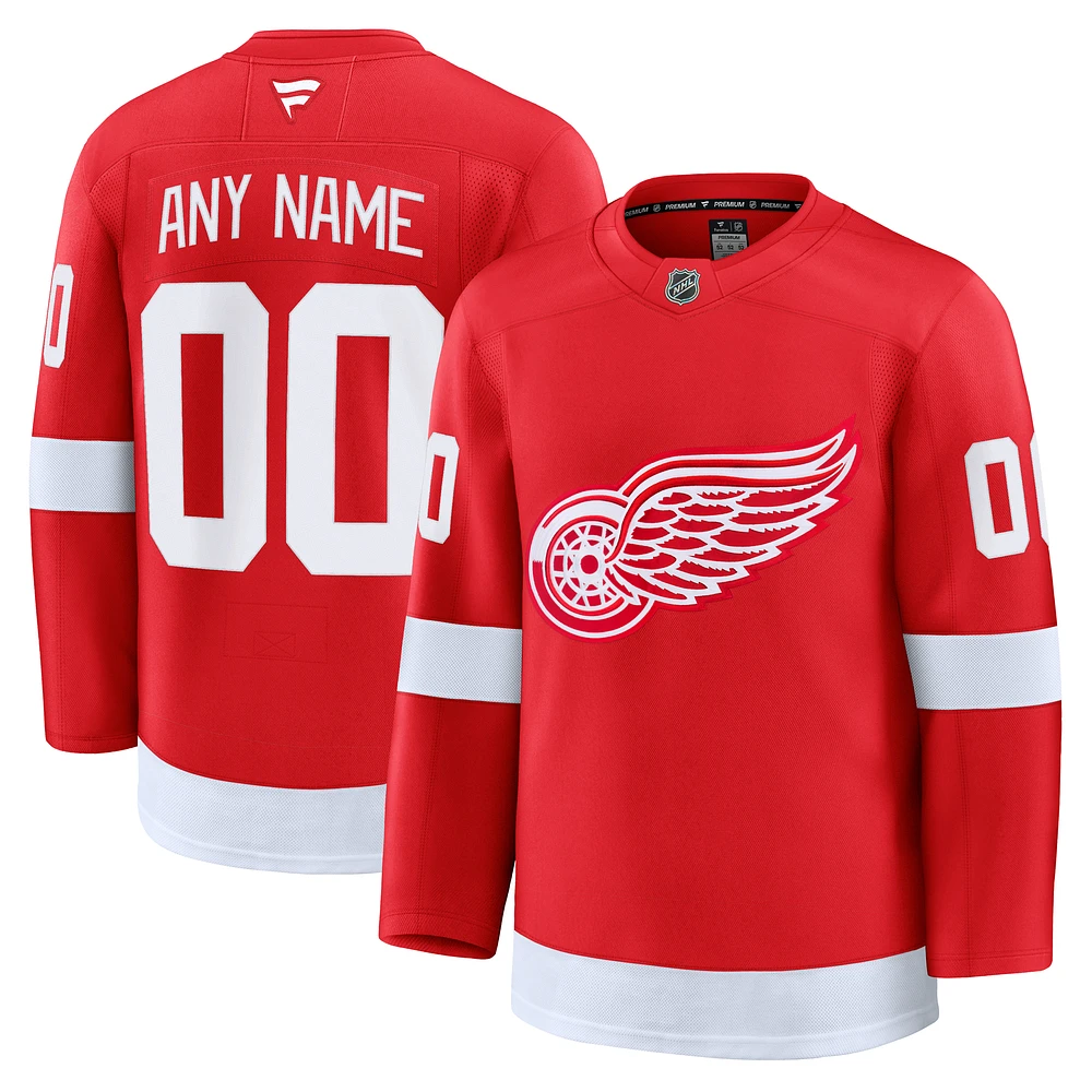 Men's Fanatics Red Detroit Red Wings Home Premium Custom Jersey