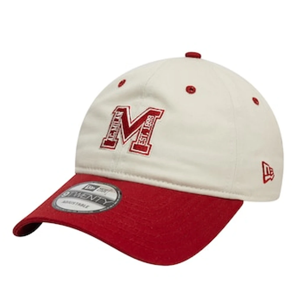 Men's New Era Tan AC Milan Contrast Visor 9TWENTY Adjustable Hat