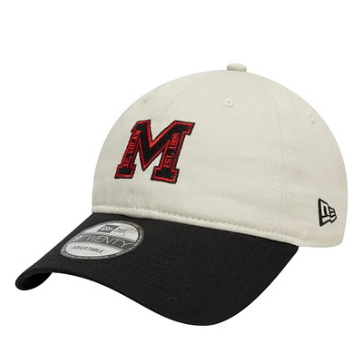 Men's New Era Tan AC Milan Letter Logo 9TWENTY Adjustable Hat