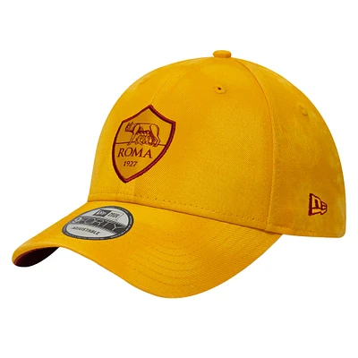 Men's New Era Gold AS Roma Tie-Dye 9FORTY Adjustable Hat