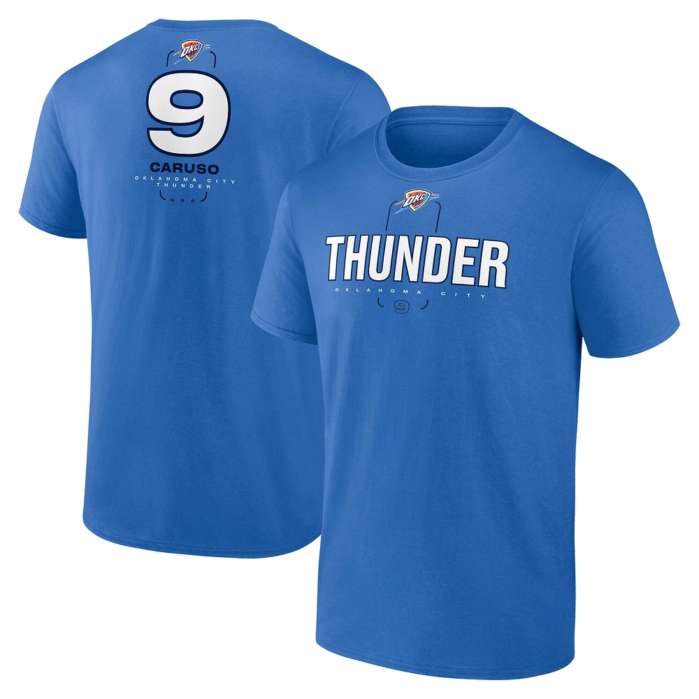 Men's Alex Caruso Blue Oklahoma City Thunder Behind The Back Name & Number T-Shirt