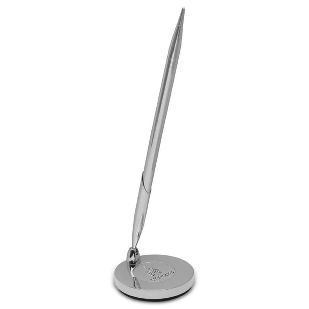 Stevens Institute of Technology Ducks Silver Desk Set